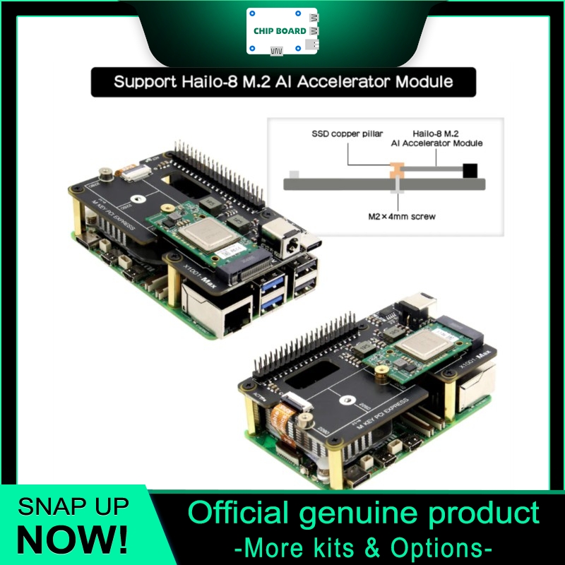 Nvme Ssd - Geekworm X1001-Max NVMe M.2 PCIe3.0 HAT,
