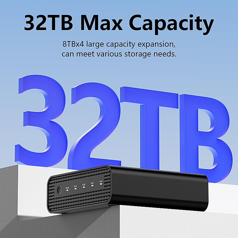 Aluminum M2 4-Bay USB4 Externa - огляд і ціна External Ssd