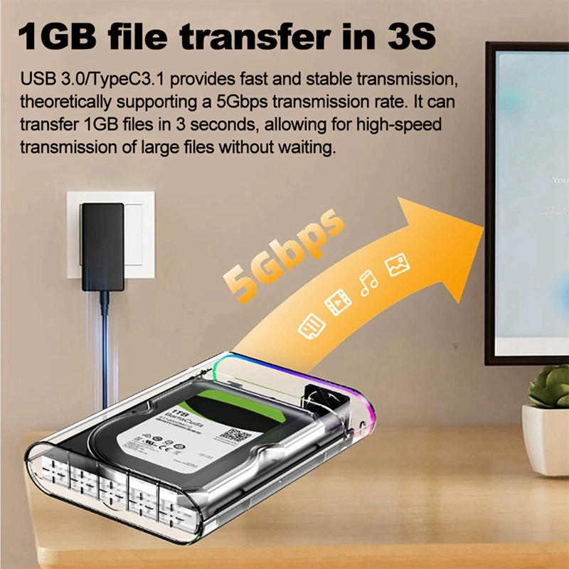 3.5IN HDD/SSD Enclosure Transp - огляд і ціна External Ssd