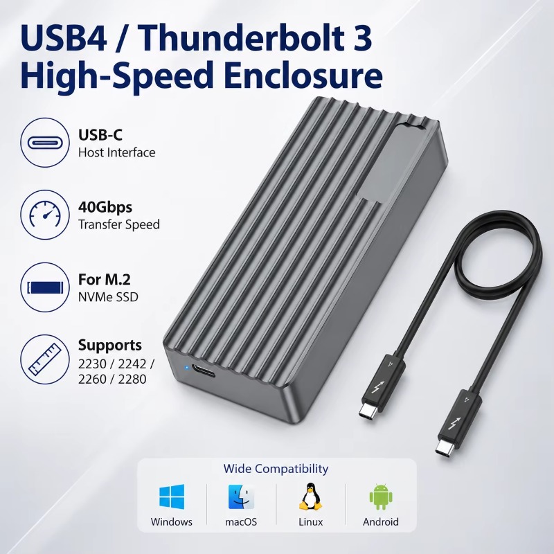 TBT3/USB4 M.2 NVMe SSD Enclosu - огляд і ціна Nvme Ssd