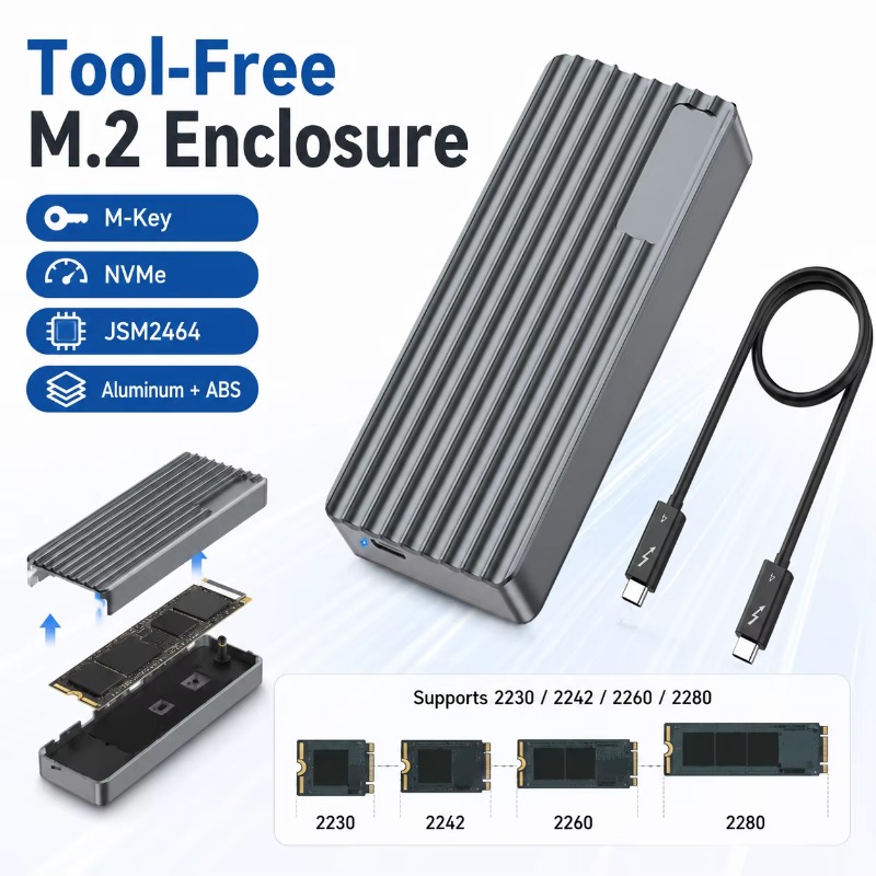 TBT3/USB4 M.2 NVMe SSD Enclosu - огляд і ціна Nvme Ssd